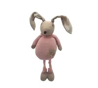 1 Lapin En Tissu Décoratif Avec Jambes Télescopiques Pour Pâques Rose