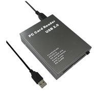 1 lecteur de carte PCMCIA USB2.0 lecteur de carte lecteur de carte PC en alliage d'aluminium gris fer USB 2.0 vers PC PCMCIA adaptateur lecteur de carte mémoire flash disque