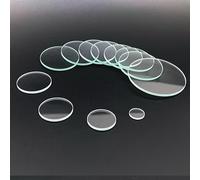 1 lentille Ronde en Verre Optique 10-42 mm for Lampe de Poche LED- Lentille Plate Transparente for Une Meilleure Performance Lumineuse(35mm x 2mm)