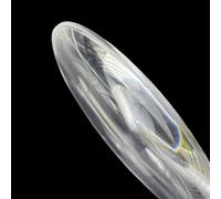 1 lentille ronde optique PMMA à condensateur fileté, focale 25-120 mm, lentille concentrique for projecteur(40mm*28mm)