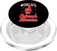 # 1 Librarian World's Number One Foam Finger Graphic PopSockets PopGrip pour MagSafe