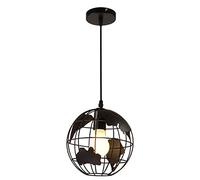 1-Light Globe Chandelier Creative Geométrique Hanging Light Industrial Metal Ajustement Ajustement Lampe Lampe Pendant pour LA TEINDE DE Chaud