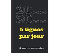 1 ligne par jour 5 ans de souvenirs: carnet pour noter ses souvenirs au fil des ans / journal intime à completer / idéal pour faire un cadeau