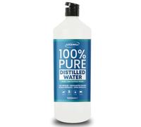 1 litre d'eau distillée à couvercle rabattable I 100 % eau cuite à la vapeur ultra pure