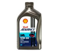 1 Litre Original Shell Advance 4T Ultra 15W50 L'Huile De Moteur Moto