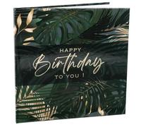 1 Livre d'or anniversaire Jungle Tropicale Chic ""Happy Birthday"" 24cm REF/8541