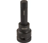 1" Llave de vaso de impacto con punta para tornillos con encastre hexagonal, larga, 29 mm