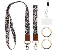 1 long cordon pour clés pour fille, design léopard, tour de cou, support pour cartes