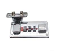 1 loquet de boîte à outils, serrure à combinaison de bagages, serrure à combinaison de valise, moraillon de valise avec serrure à combinaison 65 x 29 mm, argent droit