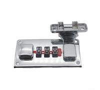 1 loquet de boîte à outils, serrure à combinaison de bagages, serrure à combinaison de valise, moraillon de valise avec serrure à combinaison 65 x 29 mm, argent gauche