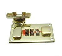 1 loquet de boîte à outils, serrure à combinaison de bagages, serrure à combinaison de valise, moraillon de valise avec serrure à combinaison 65 x 29 mm, jaune droit