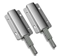 1 loquet magnétique tactile robuste - 2 loquets magnétiques à pousser for ouvrir les tiroirs d'armoires for une fermeture sans couture(Silver)