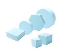 1 lot d'accessoires de photographie cube en mousse solide blocs géométriques formes pour bijoux, maquillage et accessoires de modélisation géométrique cube accessoires