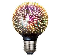 1 lot d'ampoule LED Edison vintage, G20 3 W, ampoule à filament 3D, ampoule colorée, 300 lumens, 2700 K (blanc chaud), ampoule décorative, culot moyen E27