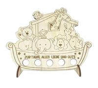 1 Lot D'Arches De Noé En Bois, Cadeaux En Argent Pour Baptême Filles Et Garçons, Cadeaux En Or Pour Confirmation, Cadeaux En Argent Pour Baptême Filles Et Garçons, Exauceur De Vœux De Baptême