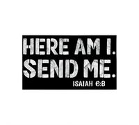 1 lot d'autocollants Charlie Kirk HERE AM I Send ME Isaiah 6:8, Silenced But Not Forgotten Tribute, Freedom is Worth Fighting Charlie Kirk Merch True American Hero Car Bumper Decals Decor