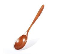 1 lot de 18 cm de long manche en bois cuillère à couverts cuillère à mélanger couverts rétro accessoires de cuisine (marron)