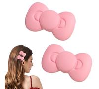 1 lot de 2 pinces à cheveux avec nœud rose pour filles, barrettes à cheveux pour femmes, pinces crocodiles à nœud tendance, pinces à cheveux pour filles et femmes, pinces à cheveux, accessoires pour