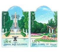 1 Lot de 2 Timbres Neufs de Collection de 2004. N’ 3673 et 3674. Jardins de France, Paris