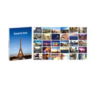 1 lot de 30 cartes postales vierges de renommée mondiale, monument, monument, voyage, paysage, cartes postales vierges (Tour Eiffel)