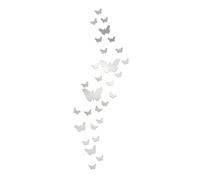 1 lot de 35 autocollants muraux en forme de papillon en acrylique - Décoration 3D - Design artistique - Décoration de bricolage - Chambre à coucher - Salon