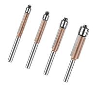1. Lot de 4 cutters à façonner le bois Twin Breaning - Outils de broyage en carbure pour la coupe du visage des meubles et les projets de moulage décoratifs - Embouts de routeur de coupe en acier
