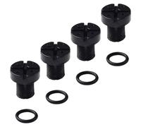 1 lot de 4 vis d'aération pour réservoir d'expansion de liquide de refroidissement, purgeur, vis de vidange de radiateur avec joint torique pour système de débordement d'air de radiateur
