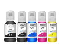1 Lot de 5 flacons d'encre Go Inks 140ml/70ml pour remplacer Epson 105/106 Compatible/Non-OEM pour imprimantes EcoTank
