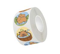 1. Lot de 500 autocollants animaux pour bouteille d'eau, ordinateur portable, journal, scrapbooking, bagages, étui de téléphone, accessoires de planification sur le thème de Capybara