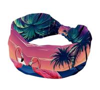 1 lot de bandeaux élastiques antidérapants pour femmes, bandeau de sport en tissu doux pour entraînement, yoga, accessoires de cheveux tendance, rose flamant rose 509