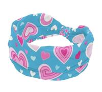 1 lot de bandeaux élastiques antidérapants pour femmes, bandeau de sport en tissu doux pour entraînement, yoga, accessoires pour cheveux, motif amour, 1829