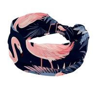 1 lot de bandeaux élastiques antidérapants pour femmes, bandeau de sport en tissu doux pour entraînement, yoga, accessoires de cheveux tendance, esthétique, clair de lune, flamant rose 605