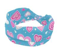 1 lot de bandeaux élastiques antidérapants pour femmes, bandeau de sport en tissu doux pour entraînement, yoga, accessoires pour cheveux, motif amour, 1826