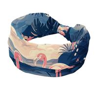 1 lot de bandeaux larges pour femme - Bandeau élastique rose - Flamant rose - 550 - Bandeau de cheveux pour femme - Turban d'entraînement doux - Accessoires pour cheveux