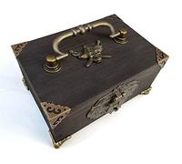 1 lot de boîtes à bijoux antiques avec loquet de verrouillage, charnières, poignée, boîte de protection des coins pour boîte à bijoux en bronze, boîte incluse (noir)