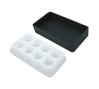 1 lot de boîtes de rangement en résine époxy avec couvercle noir - Boîte de rangement en résine époxy anti-UV - Moule de rangement pour résine époxy UV - Kit de moules en résine époxy