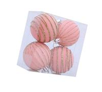 1 lot de boules de sapin de Noël veloutées de couleurs assorties - Matériaux de flocage - Pendentif facile à suspendre - Décorations de vacances décoratives