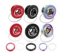 1 lot de boulons de bras de manivelle auto-extractibles pour vélo de route Rotor Aldhu, kit de vis d'essieu en alliage d'aluminium 24/30 mm avec joints, marqué gauche et droit pour l'entretien du