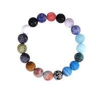 1 lot de bracelets élastiques en pierres naturelles 7 chakras pour femmes et hommes avec perles de yoga, taille unique, Pierre, Pas de gemme