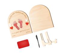 1 lot de cartes en bois pour la première empreinte de bébé - Souvenir artistique pour séance photo nouveau-né et fête prénatale