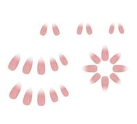 1 lot de colle ombrée sur pointes françaises, faux dégradés artificiels, faux ongles acryliques pour femmes, transparent