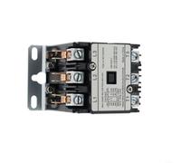 1 lot de contacteur 3 pôles 40 A 24 V AC pour climatiseur, compresseur, systèmes de refroidissement CVC, boîtier en plastique robuste, noir