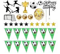 1 Lot De Décorations De Gâteaux De Football, 1 Lot De Fanions, Décorations De Gâteaux De Football, Décorations De Football Pour Anniversaire D'Enfant, Fêtes De Football, Décorations De Football.