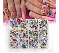 1 lot de diamants en résine durable avec 12 emplacements pour des applications de beauté longue durée