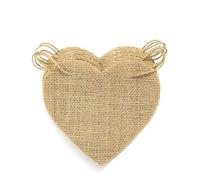 1 lot de fanions en toile de jute et dentelle en forme de cœur - Décorations de Noël - Décoration de Noël - Décoration d'extérieur pour chambre à coucher, garçons, filles, femmes, maman, papa
