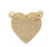 1 lot de fanions en toile de jute et dentelle en forme de cœur - Décorations de Noël pour la maison, Noël, bal masqué, cosplay, accessoires d'extérieur, cour