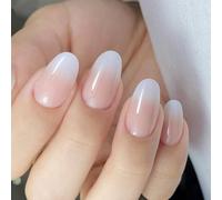 1 lot de faux ongles à presser ombrés en acrylique pour femme, couverture complète