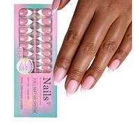 1 lot de faux ongles en ABS de couleur haute brillance et légèreté pour ongles sensibles