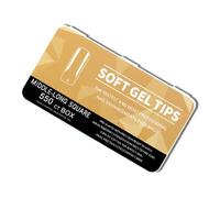 1 lot de faux ongles en acrylique pré-formés pour une couverture complète complète des ongles en gel souple à presser sur moitié mat