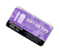 1 lot de faux ongles en gel doux semi-mat extra longs pré-formés en acrylique pour salons de coiffure